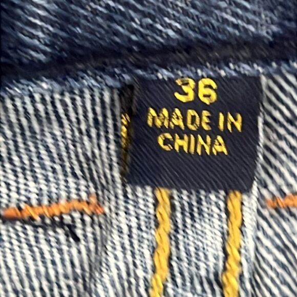 🔥🔥Vintage Karl Kani Baggy Fit Raw Denim Embroidered Jeans Shorts Jorts Men Sz - Picture 11 of 13